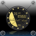 2 EVRO SLOVENIJA  2016 "25 let osamosvojitve Republike Slovenije" Black Rhodium + 24k Gold